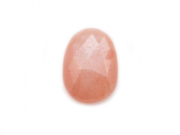 Peach Moonstone Rose Cut Slice 14mm