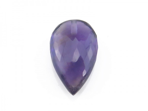 AA African Amethyst Faceted Pear 16mm ~ Half Drilled ~ SINGLE