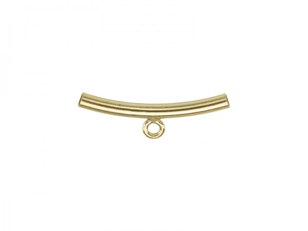 Gold Filled Curved Tube with Ring 20mm