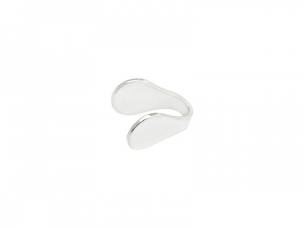 Sterling Silver Flat End Cap 4mm