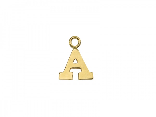 Gold Filled Alphabet Charm ~ A