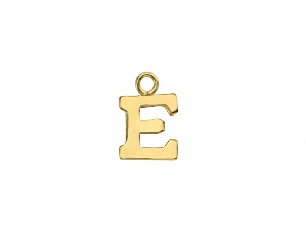 Gold Filled Alphabet Charm ~ E