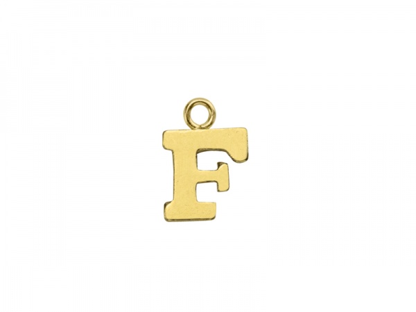 Gold Filled Alphabet Charm ~ F