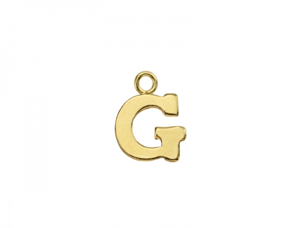 Gold Filled Alphabet Charm ~ G