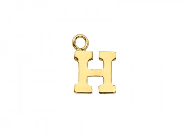 Gold Filled Alphabet Charm ~ H