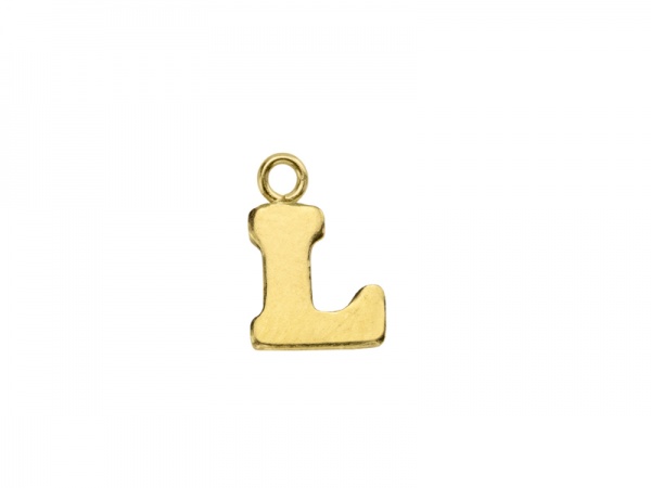 Gold Filled Alphabet Charm ~ L