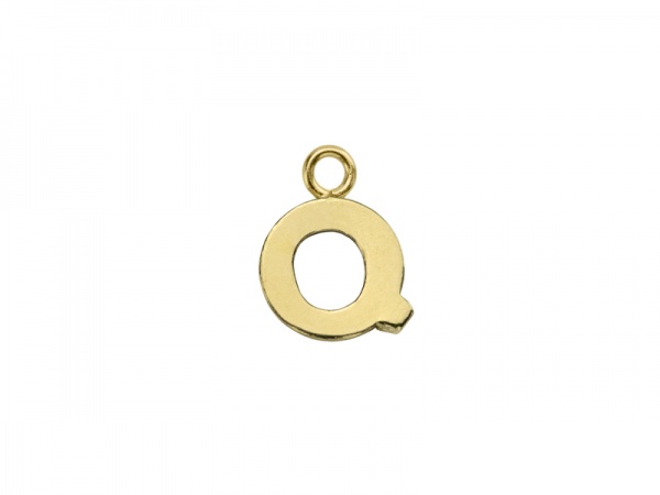 Gold Filled Alphabet Charm ~ Q