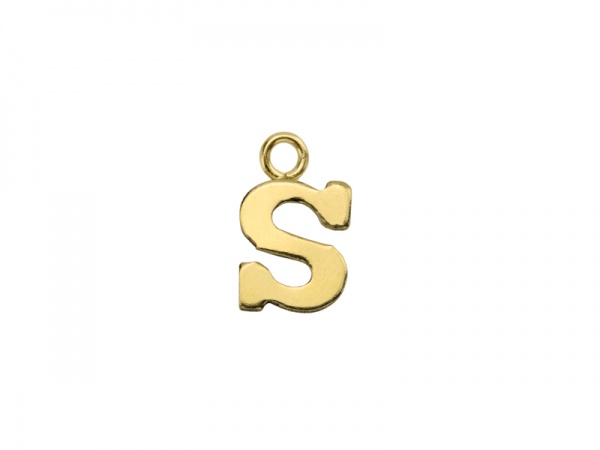 Gold Filled Alphabet Charm ~ S