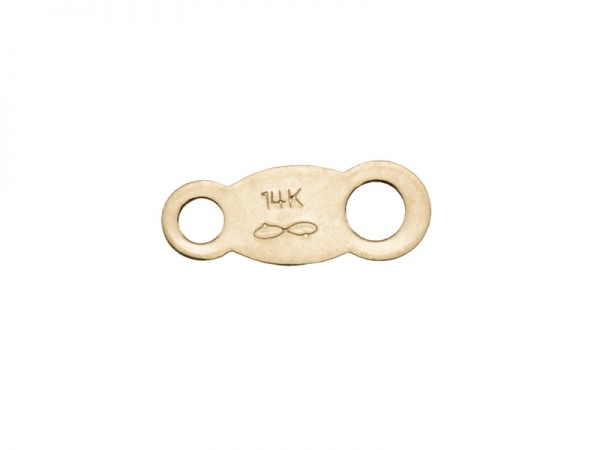 14K Gold Stamped Tag 7mm