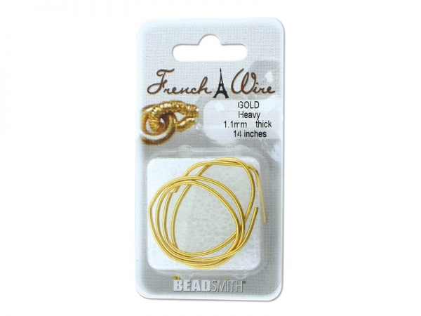 French Wire ~ Gold Colour ~ 1.1mm inner diameter