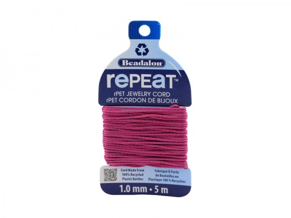 RePEaT Eco Jewellery Cord ~ 1mm ~ Fuchsia