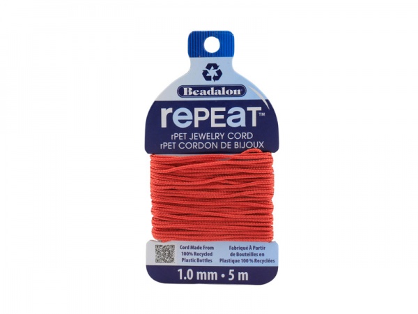 RePEaT Eco Jewellery Cord ~ 1mm ~ Coral
