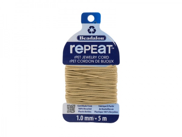 RePEaT Eco Jewellery Cord ~ 1mm ~ Sand
