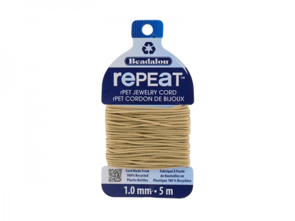RePEaT Eco Jewellery Cord ~ 1mm ~ Sand