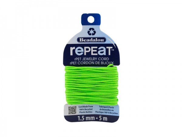 RePEaT Eco Jewellery Cord ~ 1.5mm ~ Green