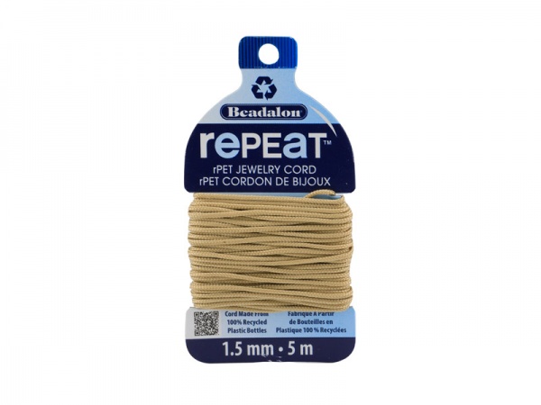 RePEaT Eco Jewellery Cord ~ 1.5mm ~ Sand