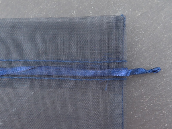 Organza Bag 8cm x 10cm ~ Dark Blue ~ Pack of 10