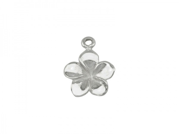Sterling Silver Flower Pendant 11mm