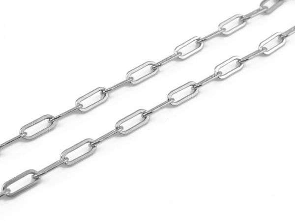 Sterling Silver Drawn Cable Chain (6.5mm) Necklace with Spring Clasp ~ 16''