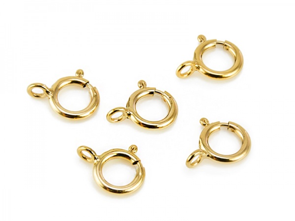 Gold Filled Spring Ring Clasp w/Closed Ring 6mm