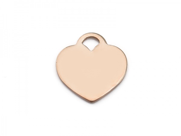 Gold Filled Heart Tag 12mm ~ Optional Engraving