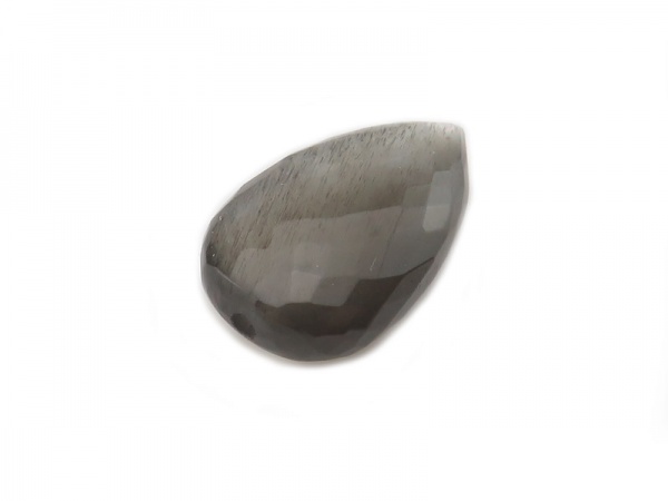 AAA Black Moonstone Faceted Pear ~ Half Drilled ~ Various Sizes ~ SINGLE