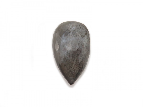 AAA Black Moonstone Faceted Pear ~ Half Drilled ~ Various Sizes ~ SINGLE