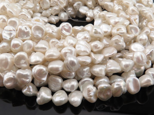 Freshwater Pearl Ivory Keishi Nugget Beads 10-11mm ~ 15.5'' Strand