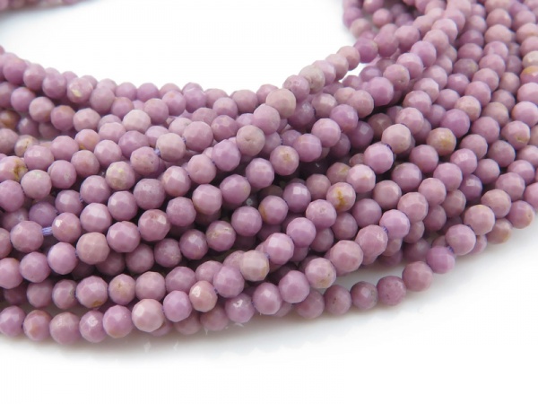 AAA Phosphosiderite Micro-Faceted Round Beads 2.5mm ~ 12.5'' Strand