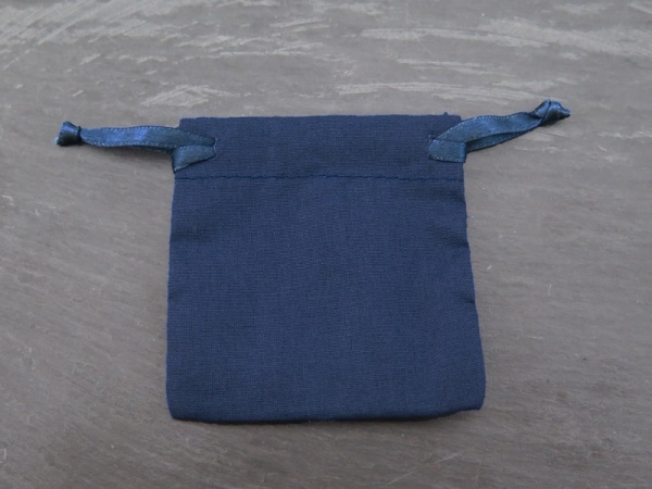 Cotton Drawstring Bag 7cm x 7cm ~ Navy