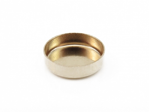14K Gold Round Bezel Cup Setting 8mm