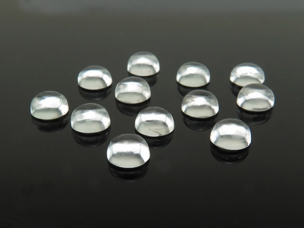 White Topaz Round Cabochon ~ Various Sizes