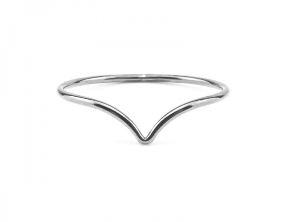 Sterling Silver Chevron Ring ~ Size N