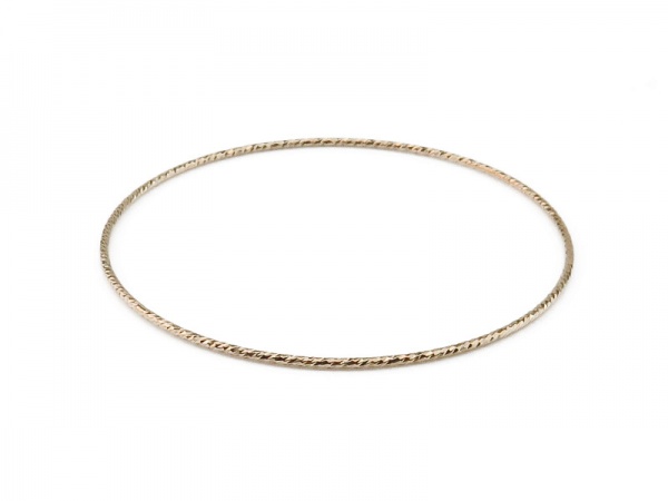Gold Filled Sparkle Wire Bangle ~ 7.5''