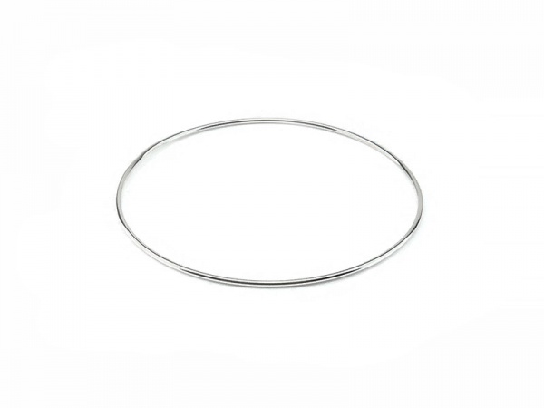 Sterling Silver Plain Wire Bangle ~ 7.5''