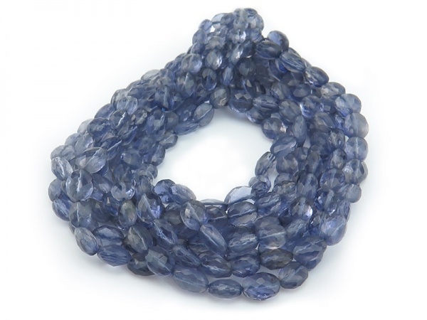 AA+ Iolite Faceted Oval Beads 5.5-8.5mm ~ 16'' Strand