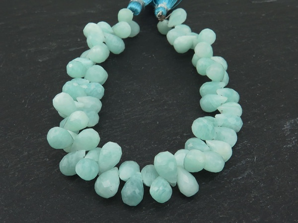 AA Amazonite Faceted Teardrop Briolettes ~ Various Sizes