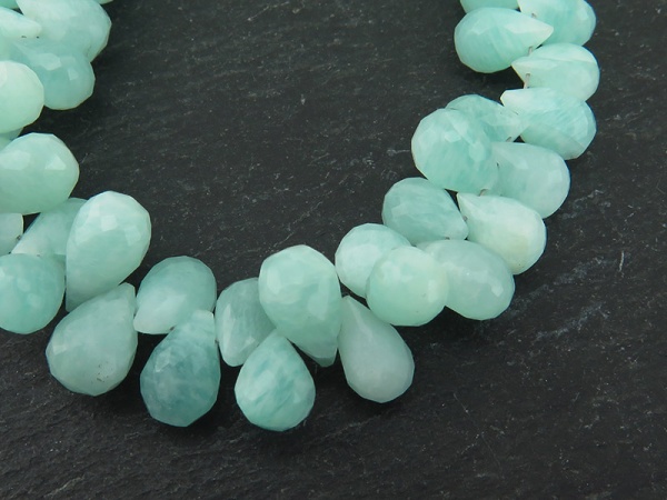 AA Amazonite Faceted Teardrop Briolettes ~ Various Sizes