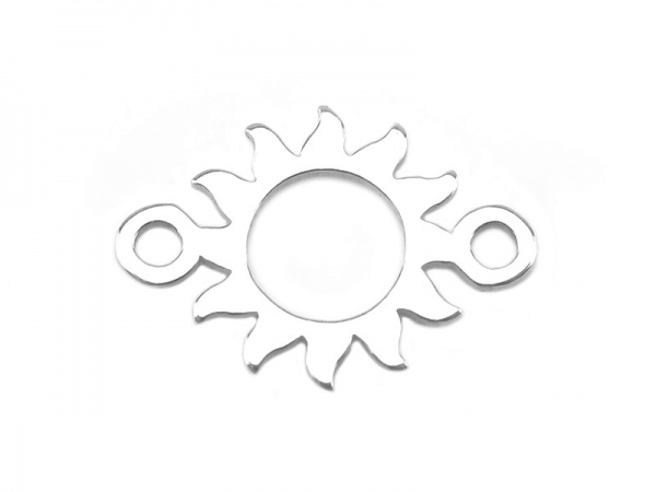Sterling Silver Sun Connector 13.5mm