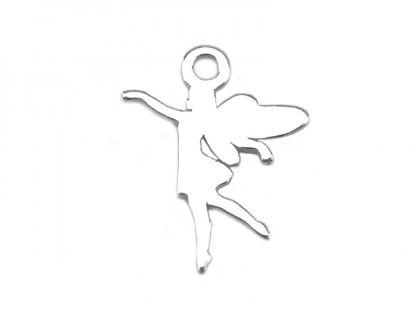 Sterling Silver Fairy Charm 12mm
