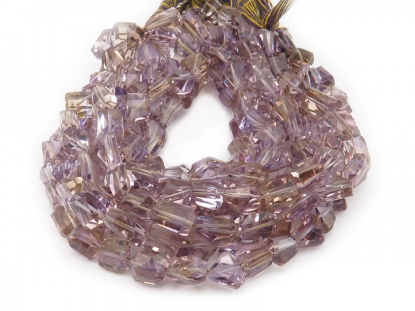 AA+ Ametrine Faceted Nugget Beads 9.5-14.5mm ~ 10'' Strand