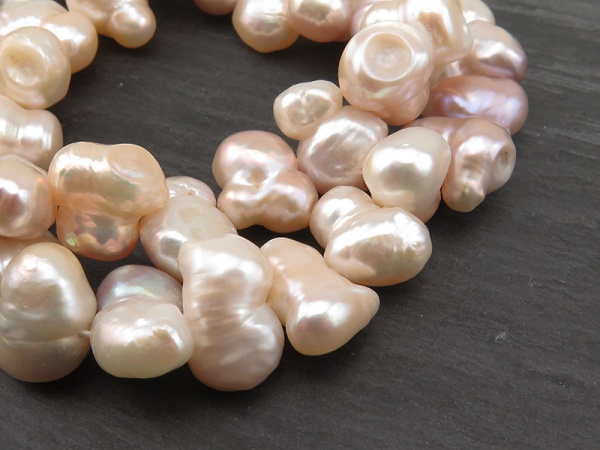 Freshwater Pearl Mixed Colour Irregular Peanut Beads 11-15mm ~ 15'' Strand