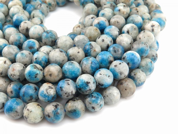 K2 Granite Smooth Round Beads 8-8.5mm ~ 15'' Strand