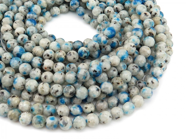 K2 Granite Smooth Round Beads 6.5mm ~ 15'' Strand