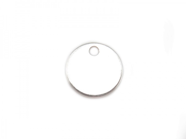 Sterling Silver Round Tag 6.5mm