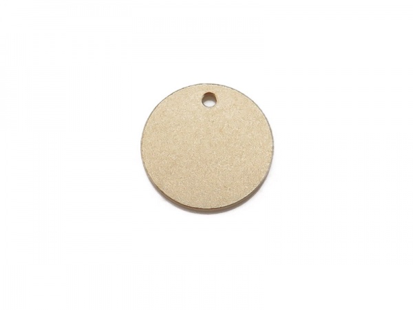 Gold Filled Matt Round Tag 10mm (Thick) ~ Optional Engraving