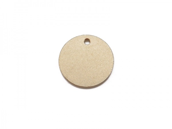 Gold Filled Matt Round Tag 10mm (Thick) ~ Optional Engraving