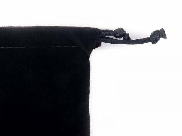 Black Velveteen Tarnish Prevention Bag 90mm x 75mm