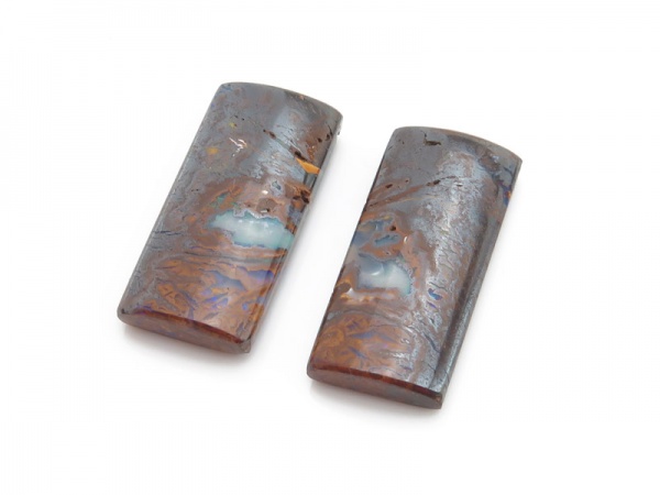 Australian Freeform Boulder Opal 23mm ~ PAIR