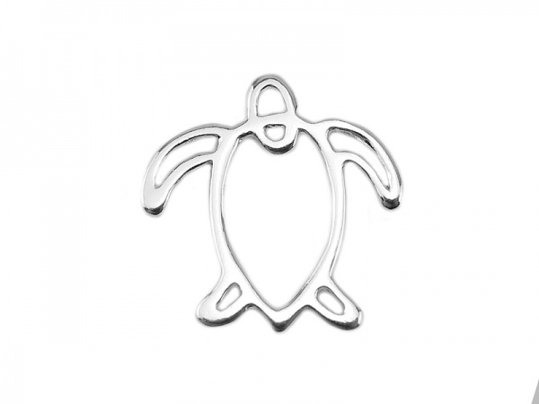 Sterling Silver Sea Turtle Charm 15.5mm